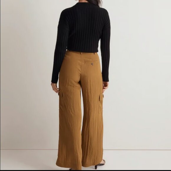 MADEWELL HARLOW WIDE LEG CARGO TROUSER PANTS SPICED OLIVE GREEN NEW 00 - Picture 4 of 10